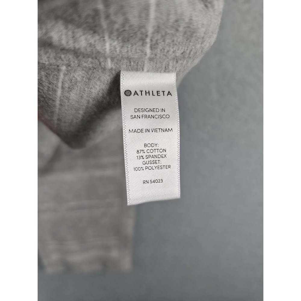 Athleta Size Medium Meditation Daybreak Gray Stripe Tight - Picture 4 of 8